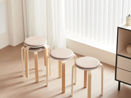 Stackable Round Backless Stools (Set of 4)