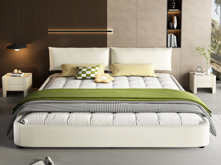 Cloud Bed Frame With Oversized Padded Movable Headboard
