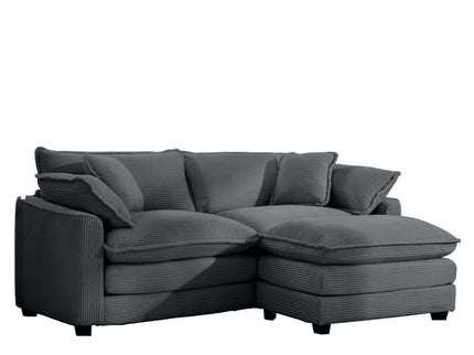 Modular Oversized Cushion Sofa With Ottoman, Low Back, Deep Seating Sofa Set