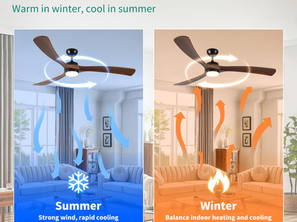 Solid Wood Ceiling Fan With Lights And Remote Control Indoor Outdoor Ceiling Fan 3 Wooden Blades Modern Ceiling Fan For Porch Living Room Bedroom