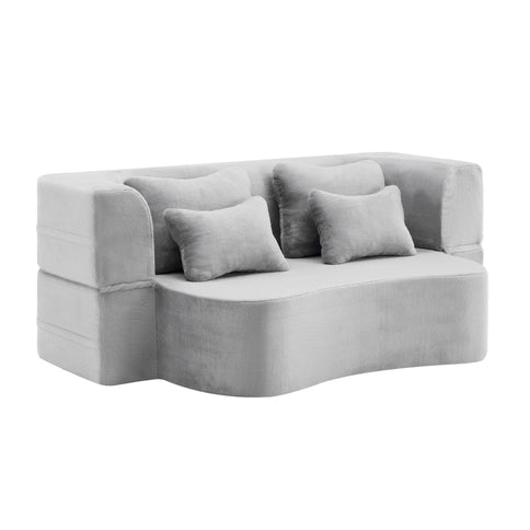 Modern Floor Sofa With 4 Pillows