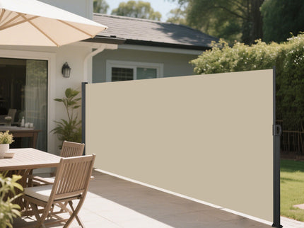Retractable Side Awning, Waterproof And UV Resistant, Privacy Screen For Patio