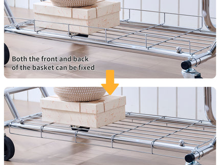 Heavy Duty Double Clothing Garment Rack With Shelves - Silver