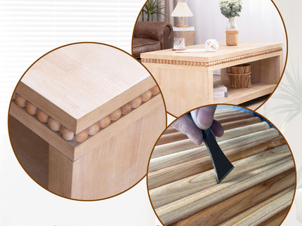 Modern Coffee Table With Beaded Trim
