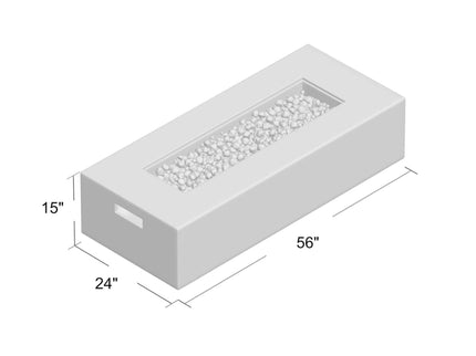 Modern Concrete Design Propane Outdoor Fire Pit Table