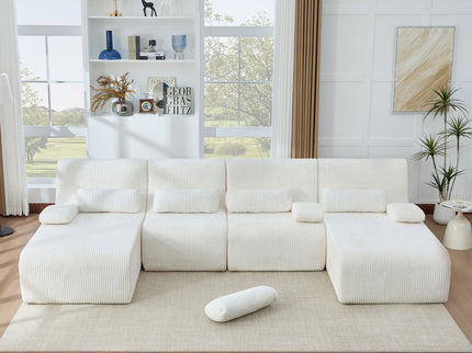 Oversized Sectional Sofa, Living Room Seating With Modular Design