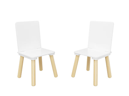Kids Table And 2 Chairs Set, 3 Piece Toddler Activity Play - White