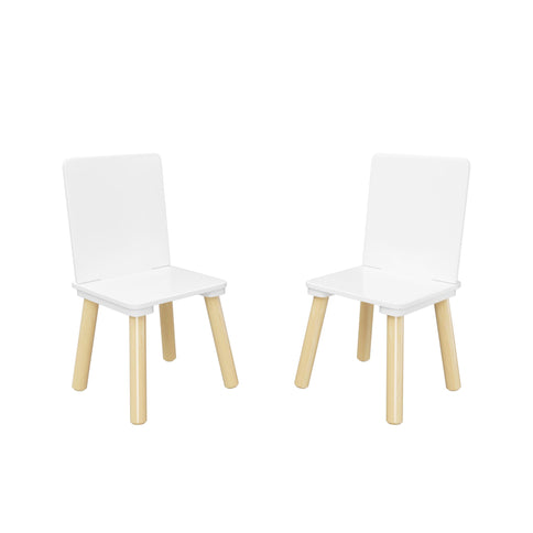 Kids Table And 2 Chairs Set, 3 Piece Toddler Activity Play - White