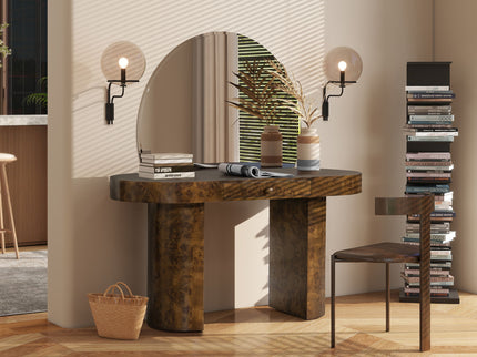 Jesse - Single Drawer Oval Computer Desk