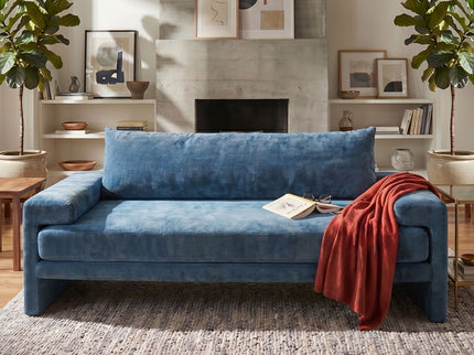 Upholstered 3 Seater Sofa With Wide Armrests