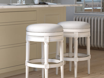 Rustic Elegance Backless Swivel Stool