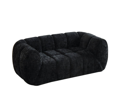 Quilted Cloud Sofa With Rounded Armrests And Piano Key Backrest Design