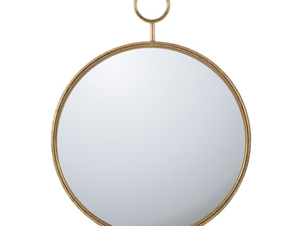 Circle Wall Mirror With Iron Frame, Accent Mirror For Living Room