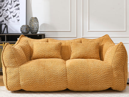 Comfortable Dual Beanbag Chair With High Resilience Foam Core For 2 People