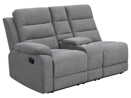 Aaron - 3 Piece Upholstered Sectional - Smoke