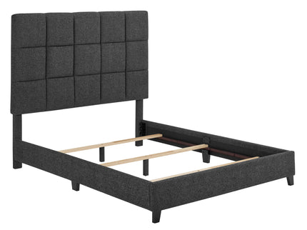 Squares Upholstered Headboard Platform Bed