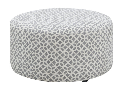 Round Ottoman - Gray