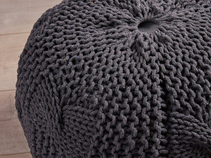Bordeaux - Knitted Round Pouf