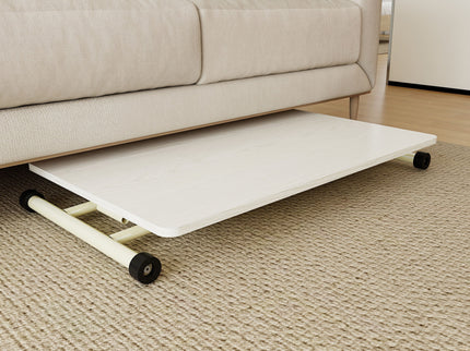 Adjustable Standing Table, Indoor & Outdoor Use, Portable With Adjustable Height - Off White / White