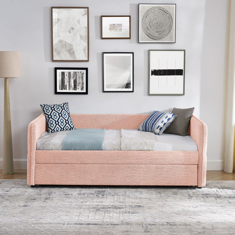 Upholstered Daybed With Pop Up Trundle