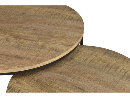 Arrize - 2 Piece Round Nesting Coffee Table Set - Mango Color