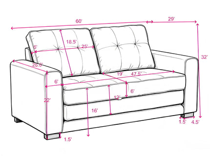 Upholstered Pull Out Sleeper Loveseat