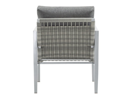 Modern Lounge Chair With Rope Accents And Cushions