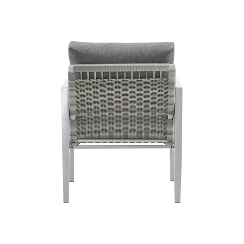 Modern Lounge Chair With Rope Accents And Cushions