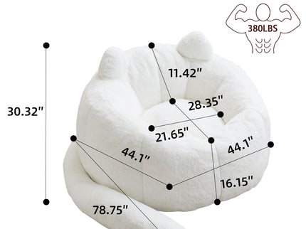 Cat Shaped Bean Bag Sofa With Long Tail