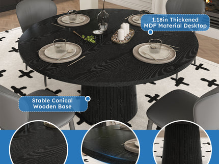 Round Dining Table With Strip Base
