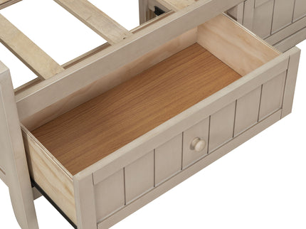 Daybed With Storage Shelves And 3 Drawers