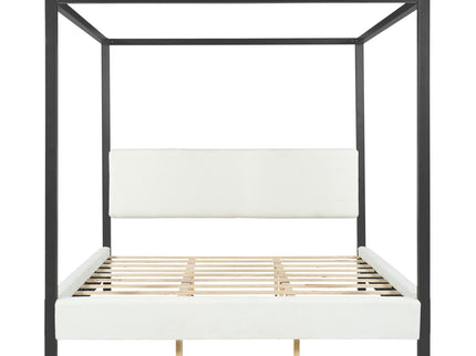 Modern Canopy Bed With Upholstery
