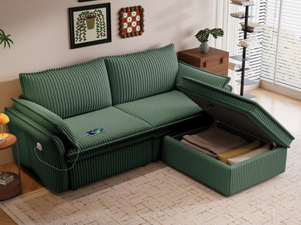 2 In 1 Convertible Sofa Bed, Multi Functional Living Room Furniture