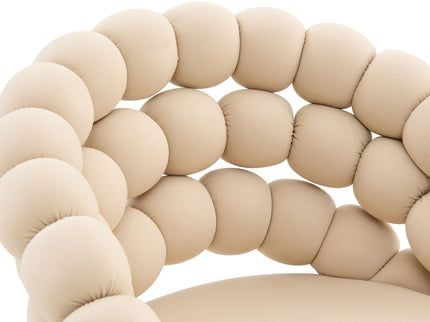 Puffy Bubble Chair, Ball Chain (Set of 2) - Beige / Gold