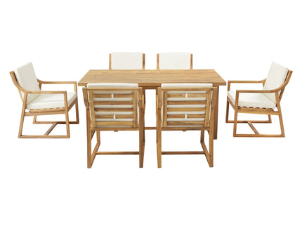 7 Piece Modern Outdoor Dining Set, Patio Furniture