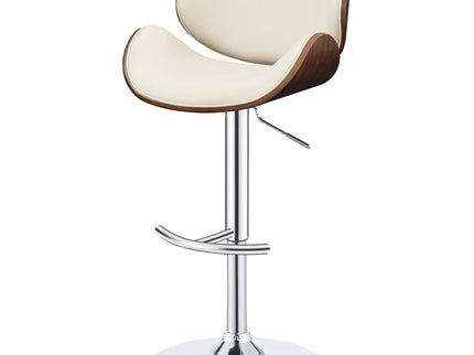 Adjustable Bar Stool With Upholstery - Ivory