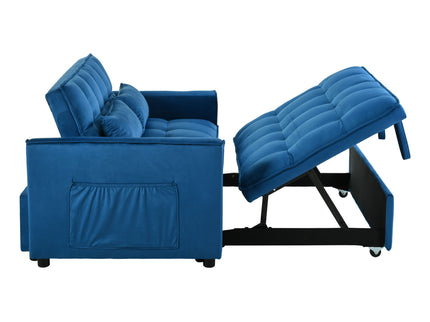 3 In 1 Pull Out Couch Convertible Sofa Bed With Reclining Backrest