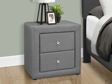 Nightstand, Storage Drawer Versatile Use, Upholstered, Transitional