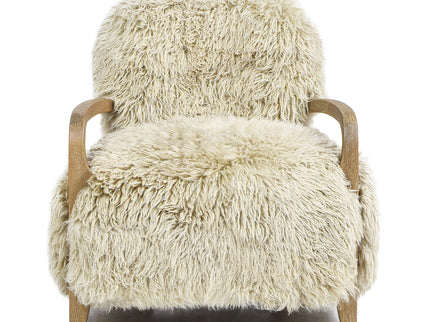 Enchante - New Zealand Sheepskin Accent Arm Chair - Taupe / Natural