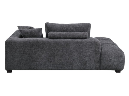 Chosen - Sectional Sofa With Toss Pillows With 2 Chaises With Ottoman - Gray