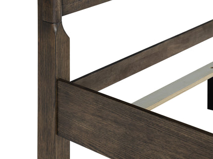 Panel Bed Frame With Unique Headboard And Included Slats