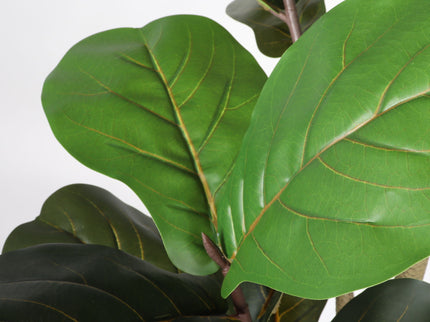 6Ft Real Touch Fake Fiddle Leaf Fig Tree In Pot, Indoor Decor For Home - Green Leaves