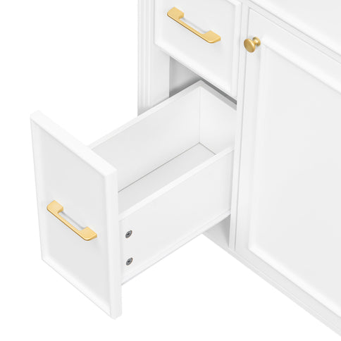 Freestanding Bathroom Vanity With Sink, Soft Close Door, Tip Out Drawer