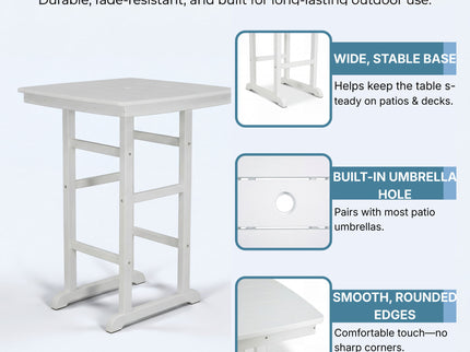 Bar-Height Outdoor Patio Table