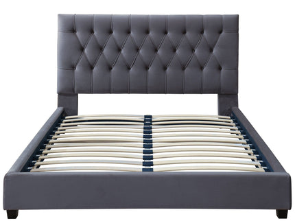 Donald - Mid-Century Modern Upholstered Platform Bed