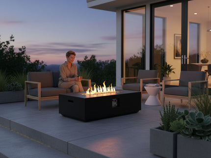 Propane / Natural Gas Fire Pit Table, 50,000 BTU - Charcoal