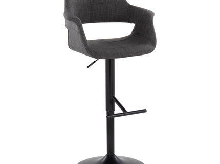 Vintage Flair - Mid Century Modern Adjustable Barstool With Straight T Footrest (Set of 2)