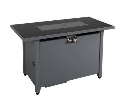 Outdoor Fire Pit Table With Lid & High-Quality Materials - Black
