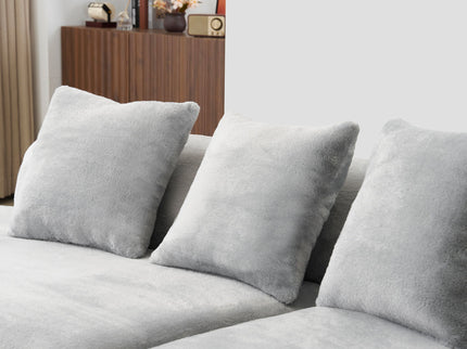 Modern Curved Sofa With Pillows