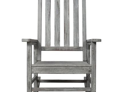 Oversized Porch Rocker Chair With Wide Seat And Tall Backrest